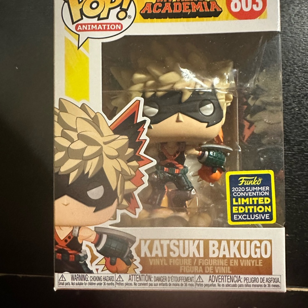 Funko Pop! Animation Katsuki Bakugo Figure - Gold and Black SDCC Exclusive
